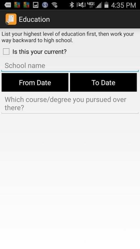 Resume Builder app screenshot 2