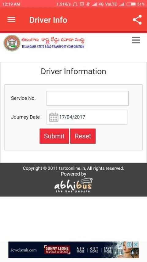 TSRTC Online Bus Booking App स्क्रीनशॉट 3