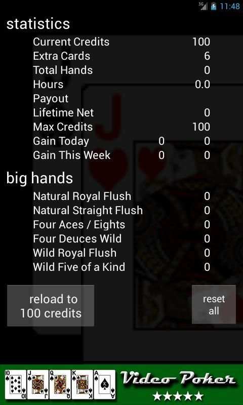Video Poker 4 تصوير الشاشة