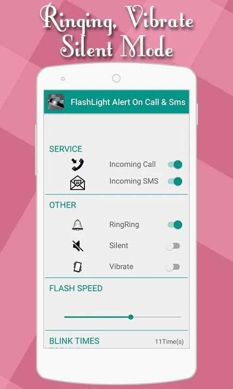 Flashlight Alert on Call / SMS 3 تصوير الشاشة