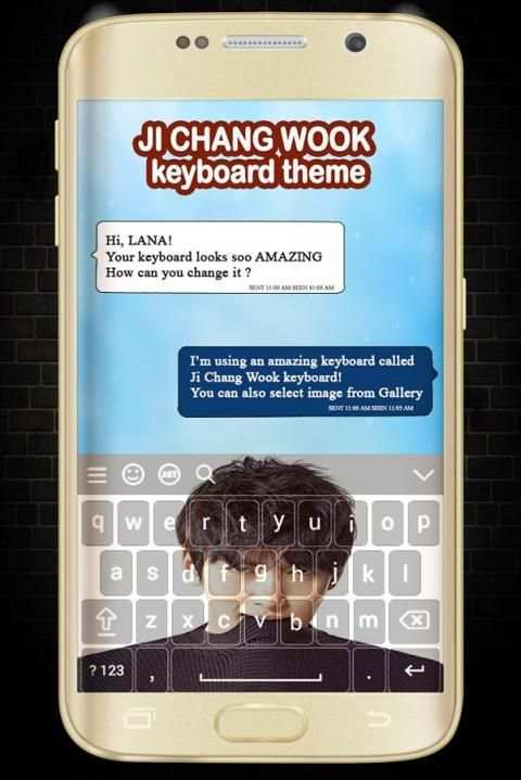 Keyboard Themes For Ji Chang Wook 1 تصوير الشاشة