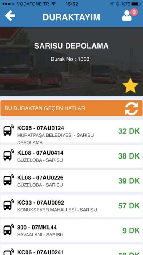 Otobüs Nerede - 16 Şehirde screenshot 5
