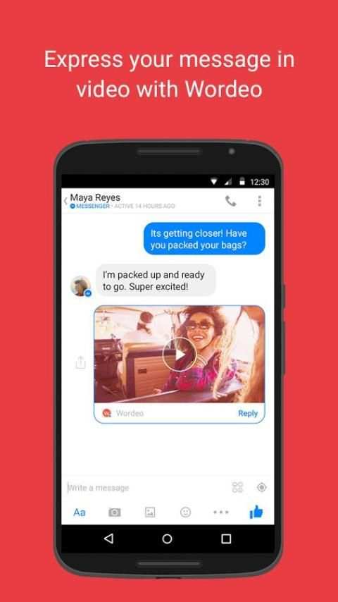 Wordeo for Messenger 1 تصوير الشاشة