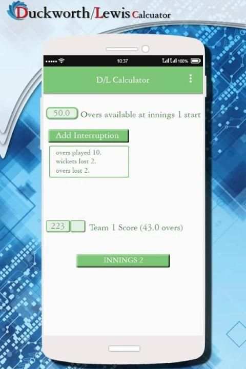 Duckworth Lewis Calculator- DL Calculator 5 تصوير الشاشة