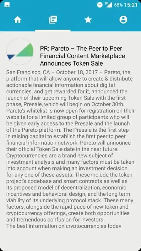 The ICO App – Upcoming ICOs, alerts and News. screenshot 1