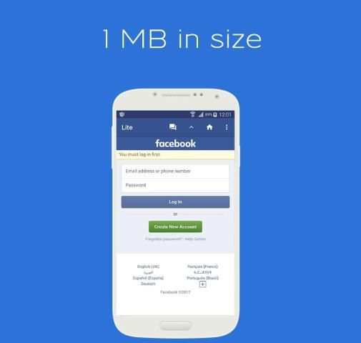 Lite for Facebook screenshot 1