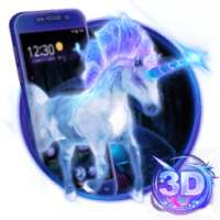 3D Dreamy Unicorn Galaxy Theme