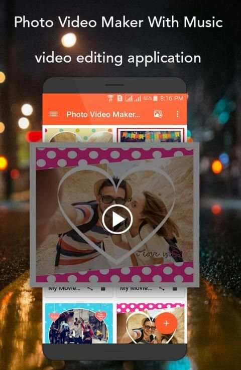 Photo Video Maker With Music स्क्रीनशॉट 1