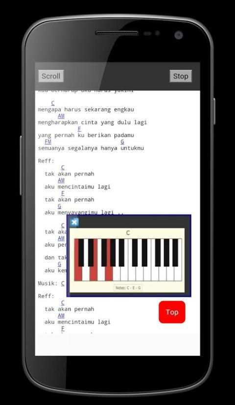 Kunci Piano dan Lirik Offline скриншот 1