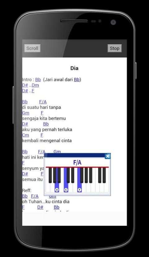 Kunci Piano dan Lirik Offline 5 تصوير الشاشة