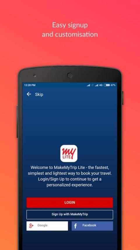 MakeMyTrip Lite - Flights and Hotels booking स्क्रीनशॉट 7