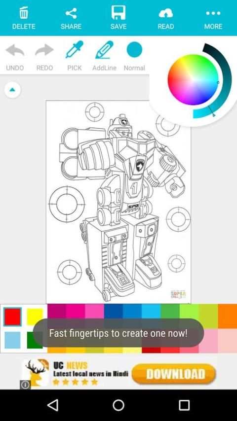 Cartoon Coloring : Power Rangers Edition 1 تصوير الشاشة