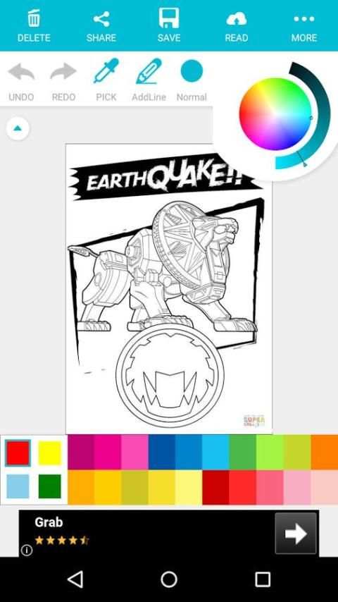 Cartoon Coloring : Power Rangers Edition screenshot 3