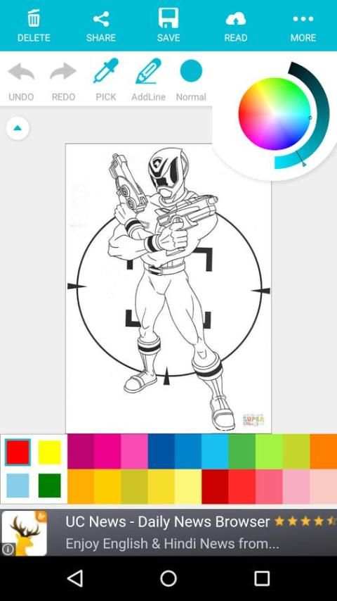 Cartoon Coloring : Power Rangers Edition screenshot 2