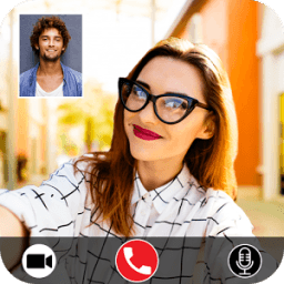Girl Video Calling Fake : Fake Video Call आइकन