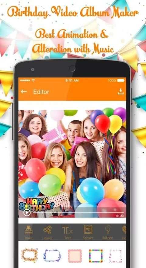 Birthday Video Album Maker скриншот 2