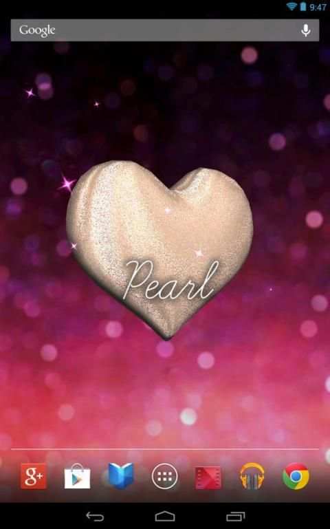 3D Glitter Heart LWP 3 تصوير الشاشة