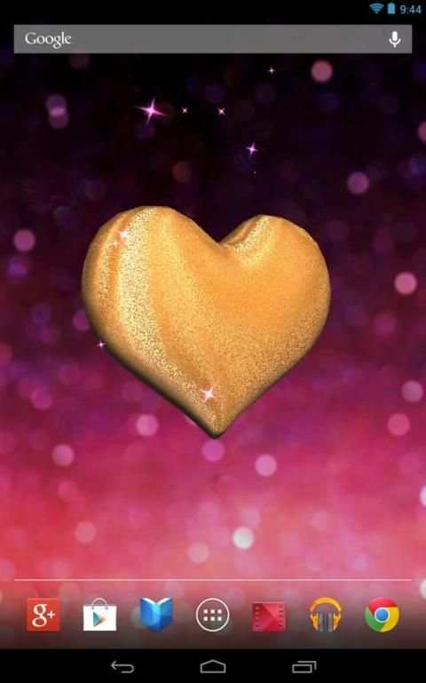 3D Glitter Heart LWP 4 تصوير الشاشة
