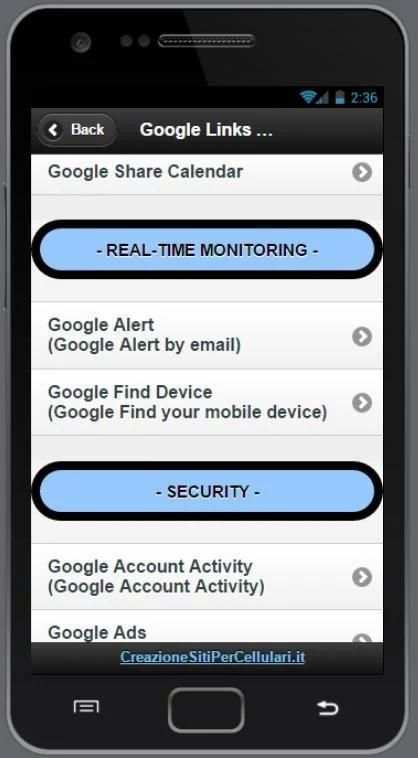 Links to © Google Services screenshot 8