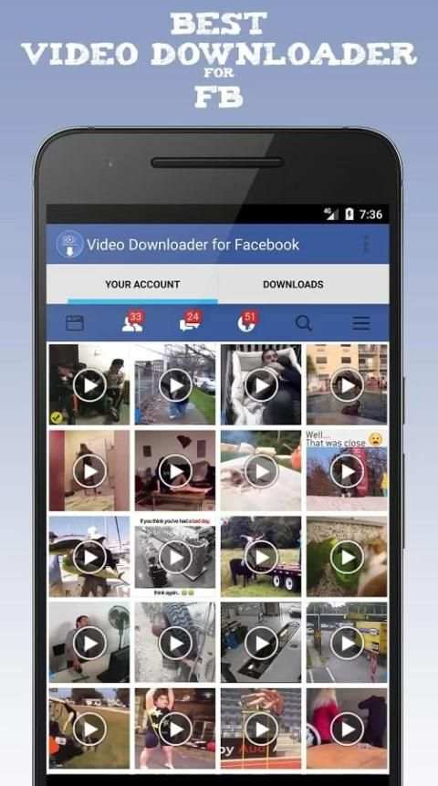 Video Downloader for Facebook स्क्रीनशॉट 1