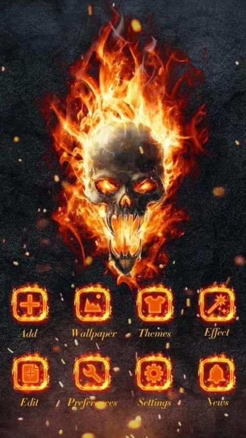 Skulls Go Launcher Theme screenshot 1