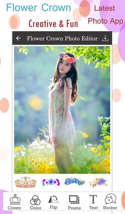 Flower Crown Photo Editor 3 تصوير الشاشة