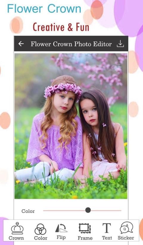 Flower Crown Photo Editor скриншот 4