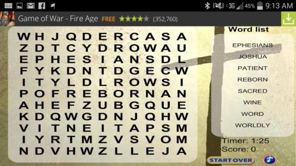 Bible Word Search FREE स्क्रीनशॉट 1