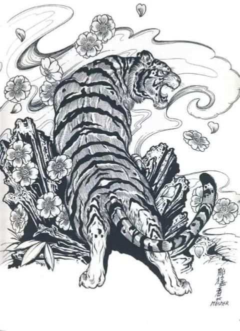 Tiger Tattoo Design Wallpaper 6 تصوير الشاشة