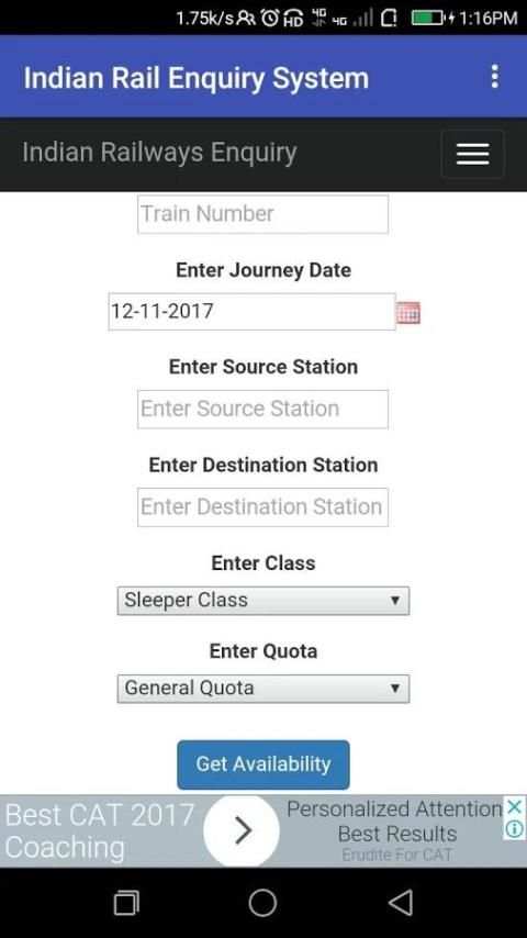 Indian Railway Enquiry скриншот 2