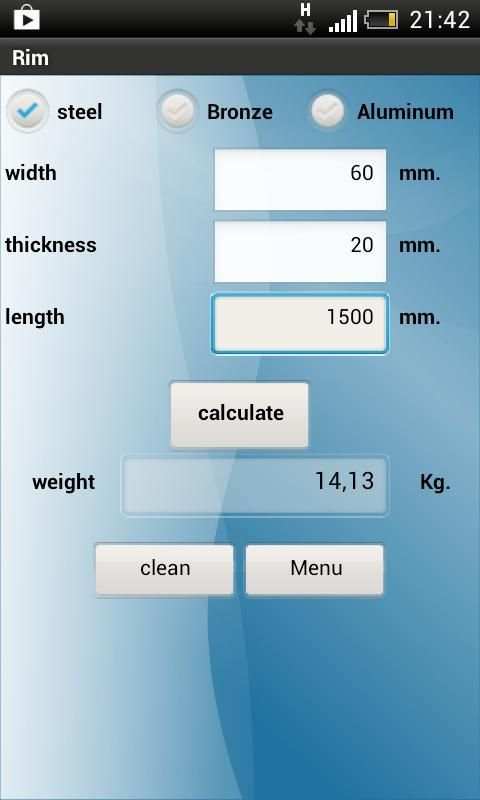 Metal Weight Calculator screenshot 2