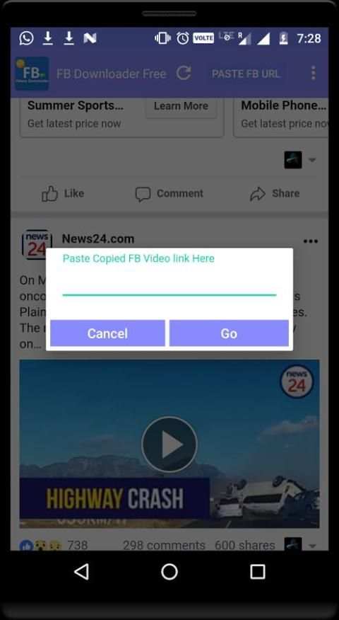 (FB)Facebook Video Downloader and Player Free screenshot 3