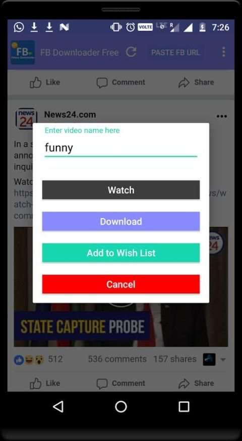 (FB)Facebook Video Downloader and Player Free screenshot 5