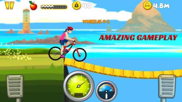 BMX Boy Bicycle Hill Climb Racing Game screenshot 1