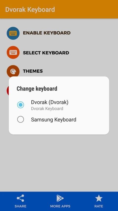 English Dvorak Keyboard screenshot 1