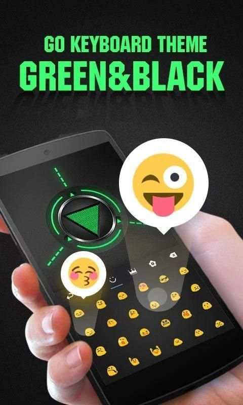 GREEN & BLACK GO KeyboardTheme screenshot 6