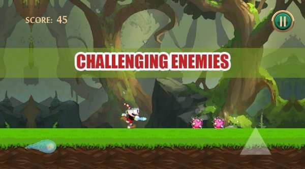 Angry Cuphead - Adventure Game " Jump & Shooter" screenshot 2