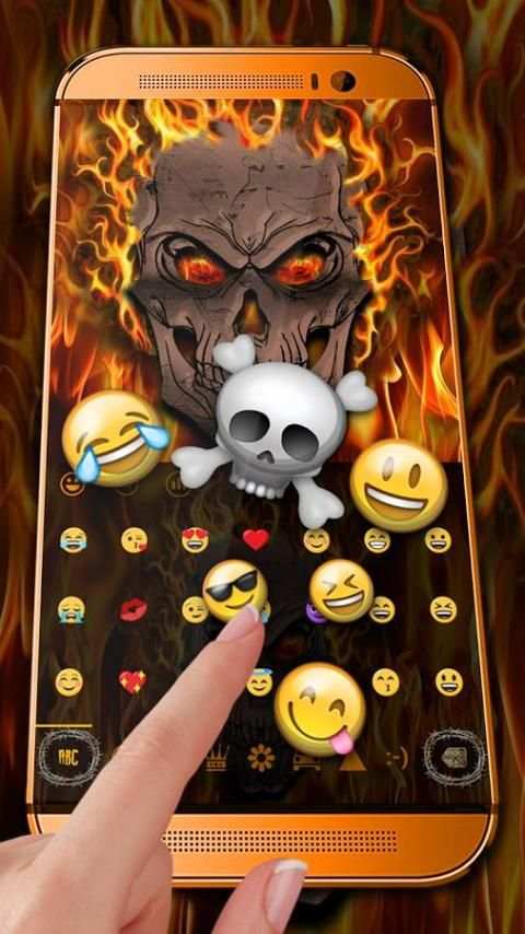 Fire Skull Keyboard Theme स्क्रीनशॉट 2