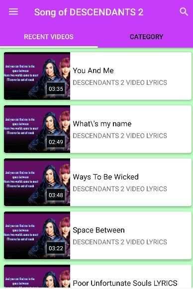 DESCENDANTS 2 VIDEO LIRYCS 3 تصوير الشاشة