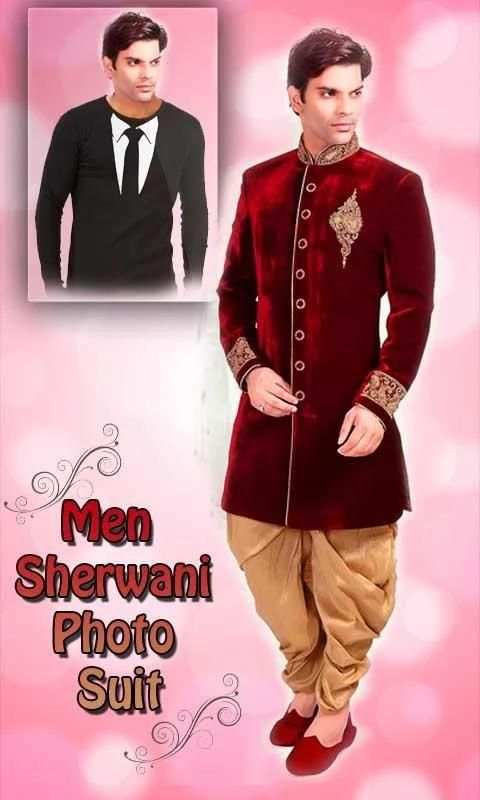 Men Sherwani Photo Editor 1 تصوير الشاشة