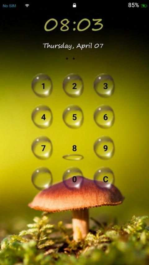 Lock Screen - Water Drop स्क्रीनशॉट 3