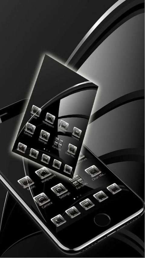 Mirror black glass theme Low profile screenshot 4