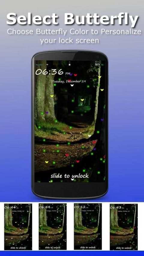 Lockscreen - Butterfly&Firefly скриншот 1