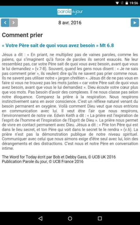 PAROLE DU JOUR screenshot 2