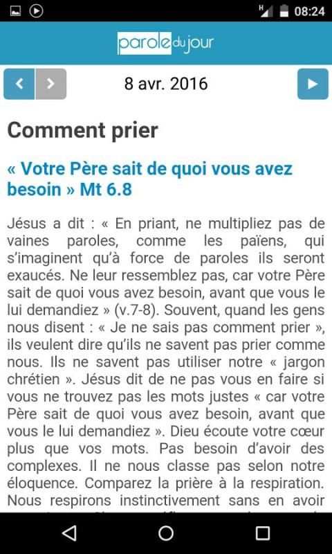 PAROLE DU JOUR screenshot 3