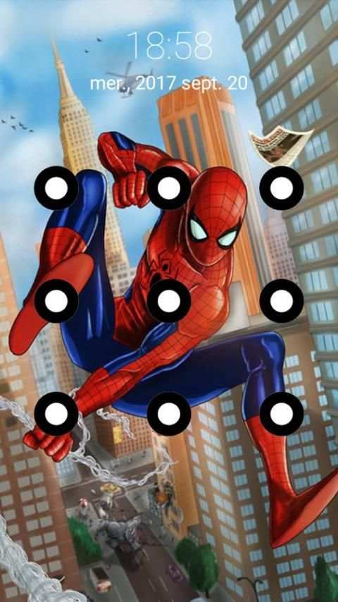 Spidey Homecoming Pattern Lock Screen скриншот 5