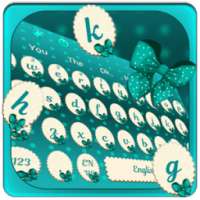 Turquoise Polka Dot keyboard Theme on 9Apps
