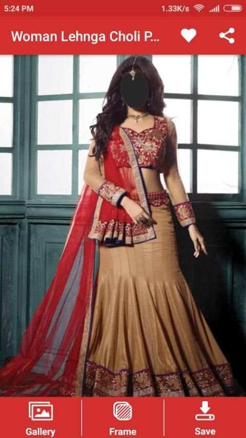 Woman Lehnga Choli Photo Montage скриншот 3