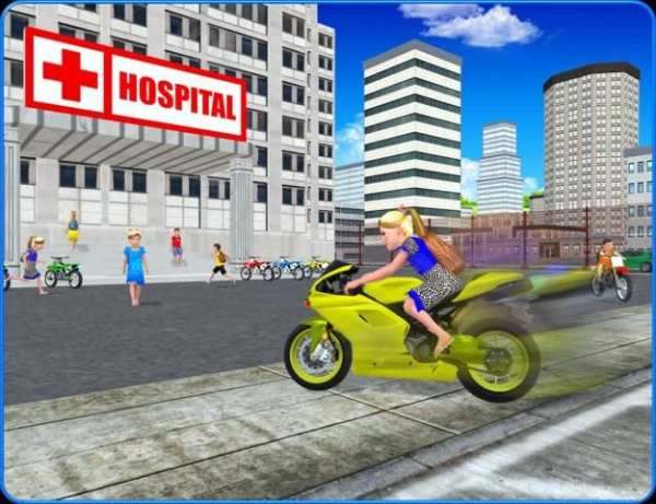 Kids School Highway Traffic Bike Racing скриншот 9