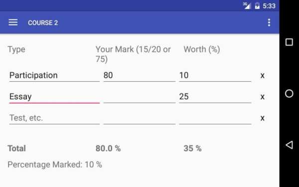 Grade Calculator скриншот 3